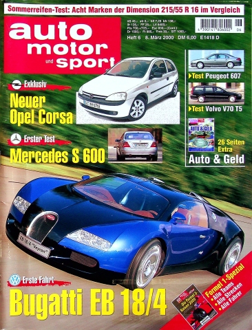Deckblatt Auto Motor und Sport (06/2000)